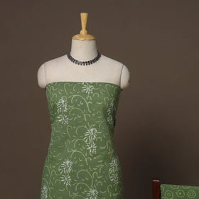 Hand batik cotton 3pc unstitched dress material 48