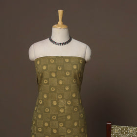 Hand batik cotton 3pc unstitched dress material 49