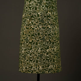 Green - hand batik cotton apron with pocket 72 - handcrafted