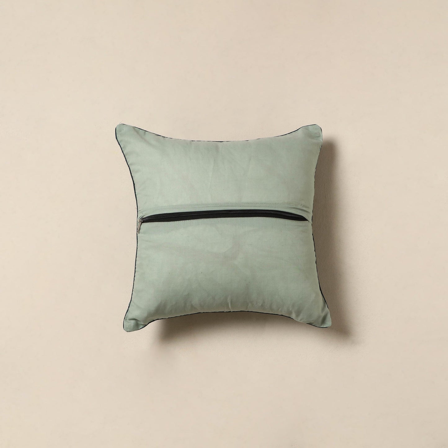 Green - hand batik cotton cushion cover 12 - handcrafted