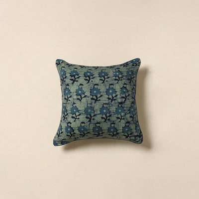 Green - hand batik cotton cushion cover 12 - handcrafted