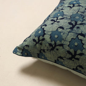 Green - hand batik cotton cushion cover 12 - handcrafted