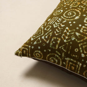 Green - hand batik cotton cushion cover 15 - handcrafted
