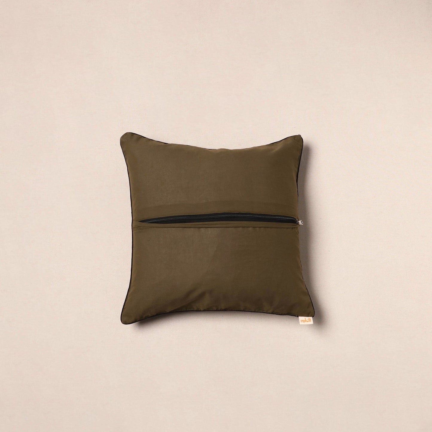 Green - hand batik cotton cushion cover 19 - handcrafted