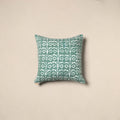 Green - hand batik cotton cushion cover 20 - handcrafted