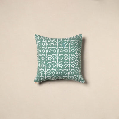 Green - hand batik cotton cushion cover 20 - handcrafted