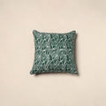 Green - hand batik cotton cushion cover 27 - handcrafted