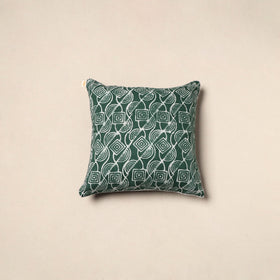 Green - hand batik cotton cushion cover 27 - handcrafted