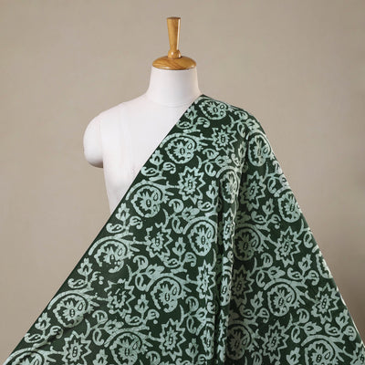 Green - hand batik cotton fabric 04 - handcrafted