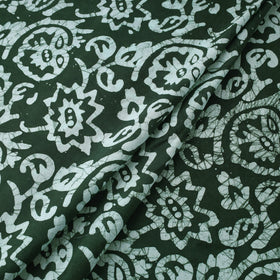 Green - hand batik cotton fabric 04 - handcrafted