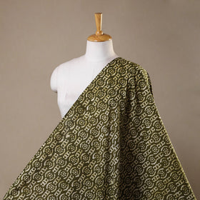 Green - hand batik cotton fabric 05 - handcrafted