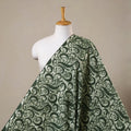 Green - hand batik cotton fabric 06 - handcrafted