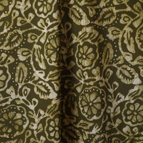 Green - hand batik cotton fabric 07 - handcrafted