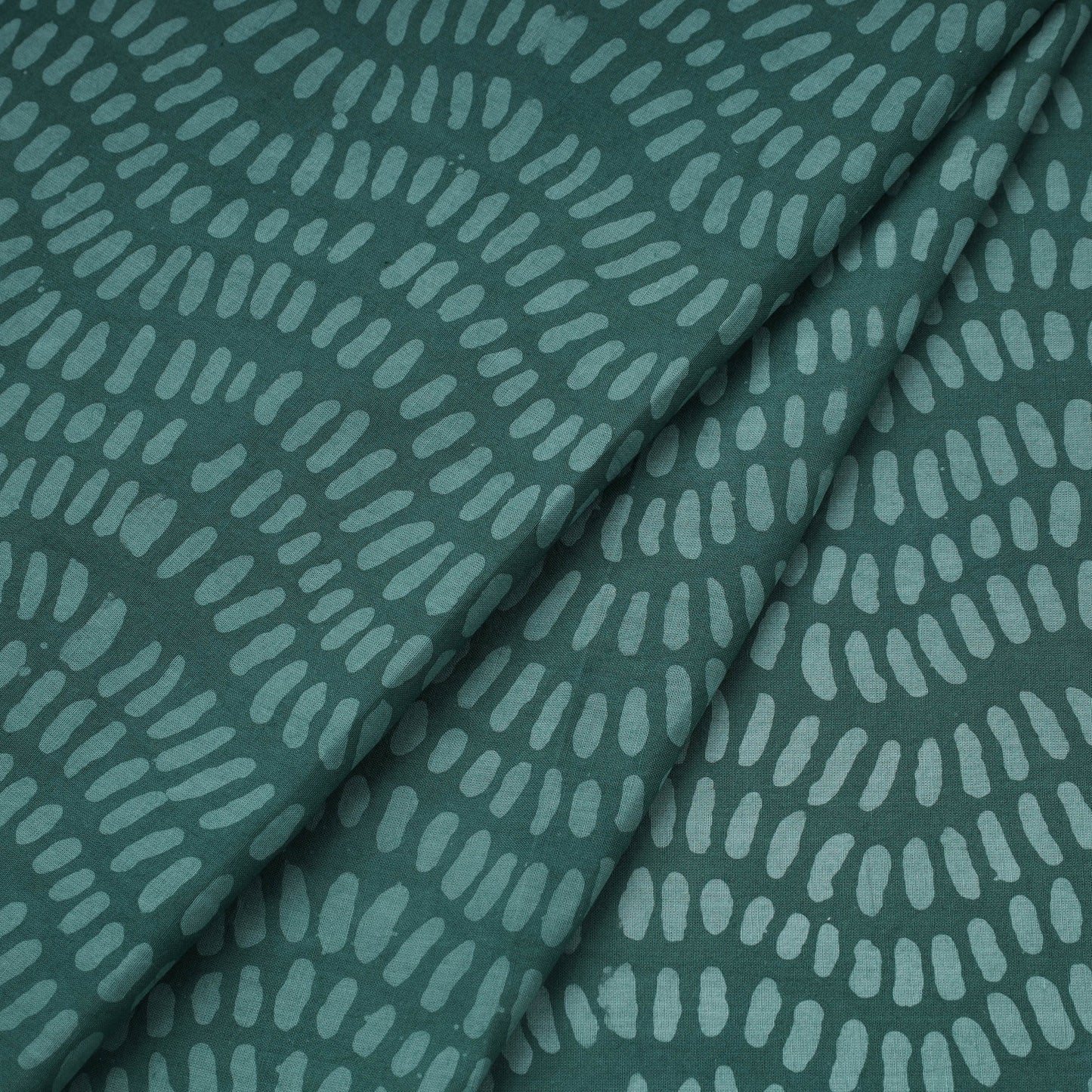 Green Hand Batik Print Cotton Fabric