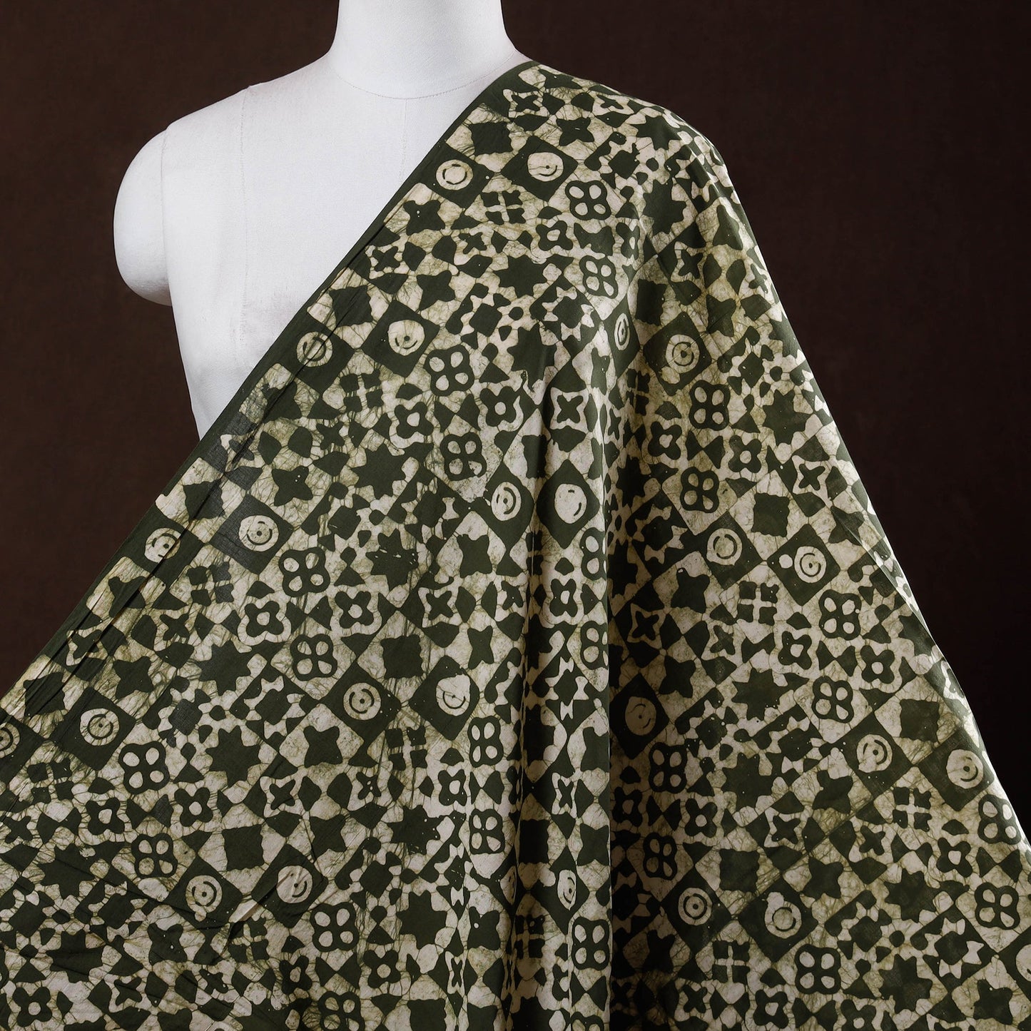 Hand batik cotton fabric 15 - handcrafted