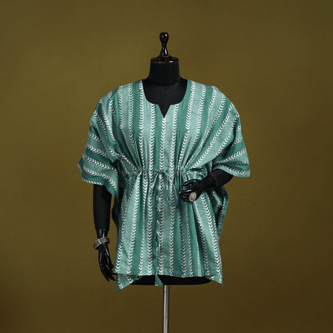 Hand batik cotton short kaftan 21 - handcrafted