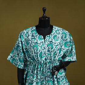 Hand batik cotton short kaftan 25 - handcrafted