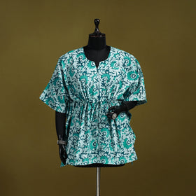 Hand batik cotton short kaftan 25 - handcrafted
