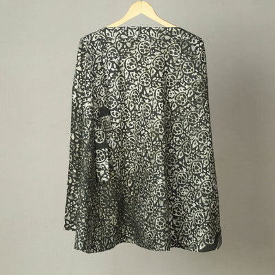 Green - Hand Batik Print Cotton Wrap Around Skirt 14