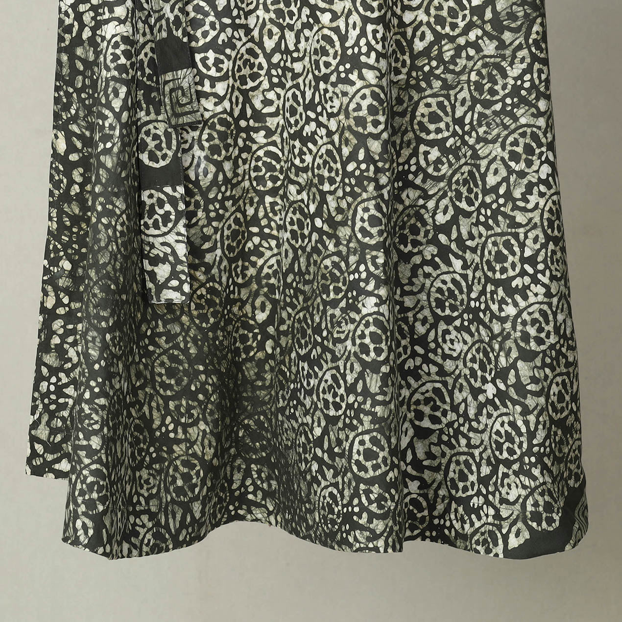 Green - Hand Batik Print Cotton Wrap Around Skirt 14