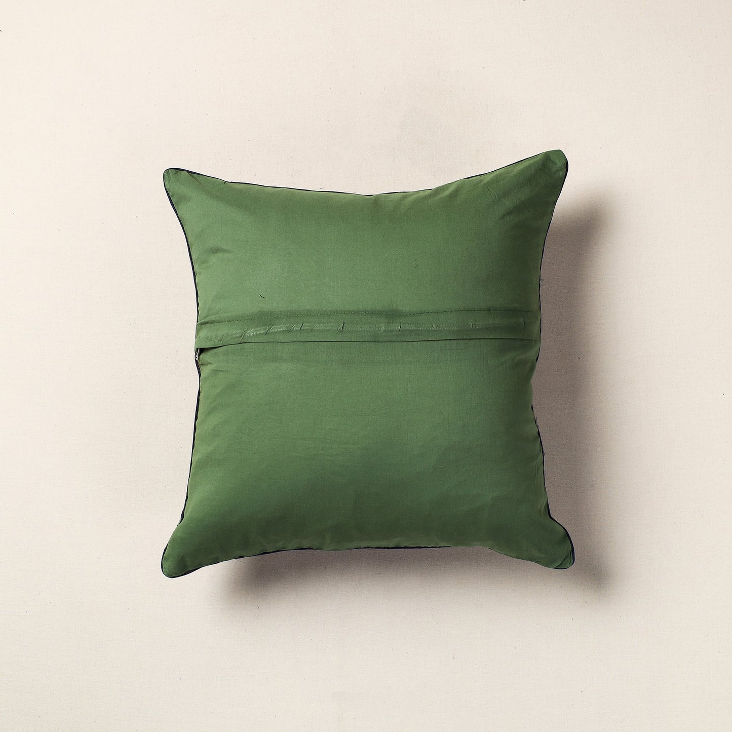 Buy Green Hand Batik Printed Cotton Cushion Cover