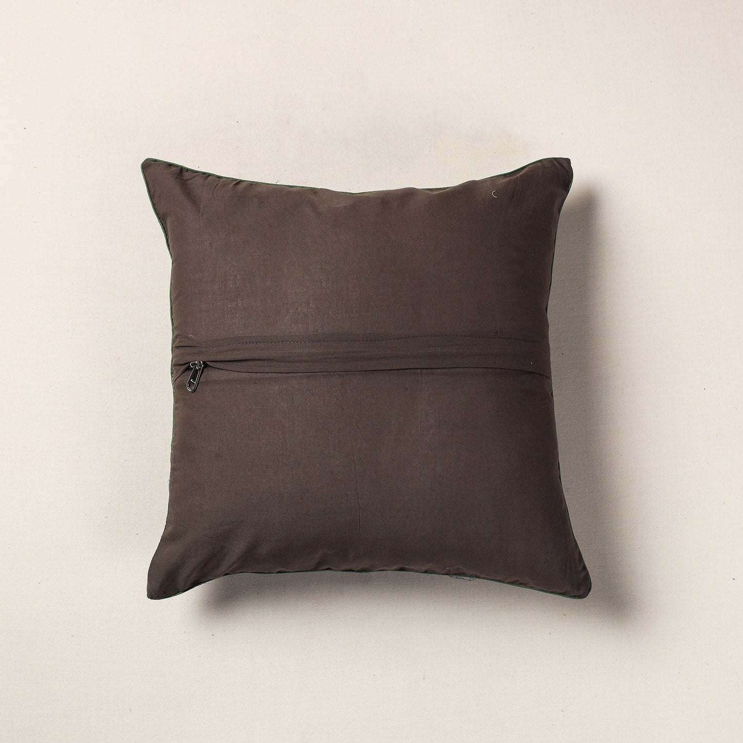 Green Hand Batik Printed Cotton Cushion Cover