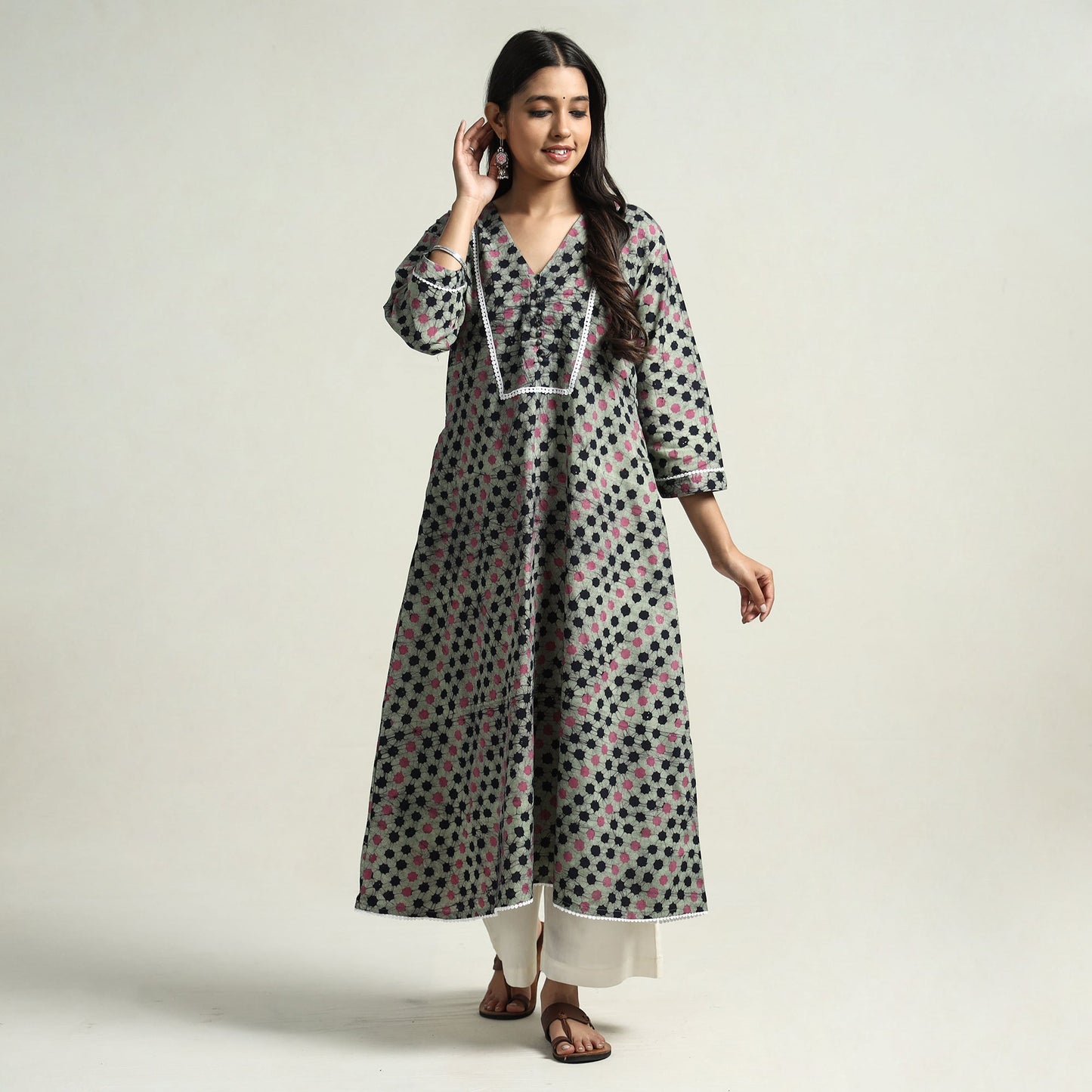 batik printed kurta