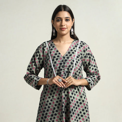 batik printed kurta
