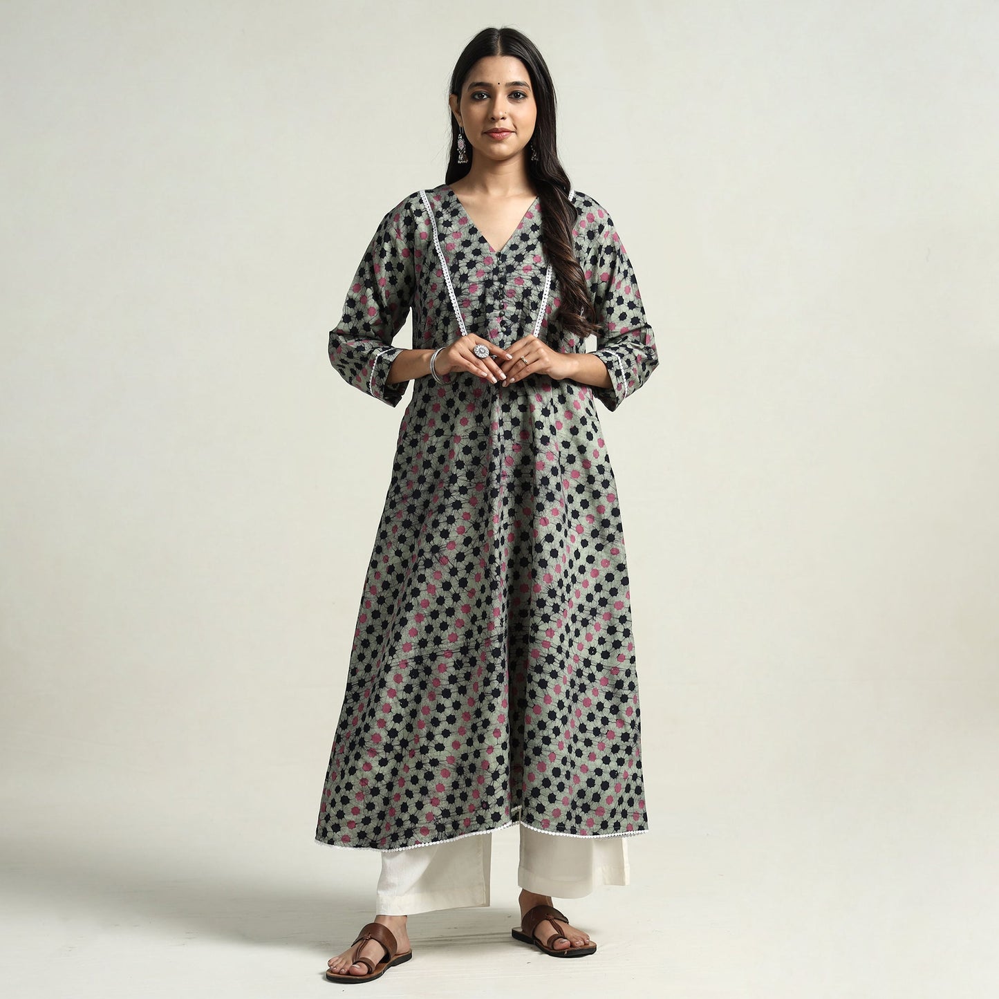 batik printed kurta