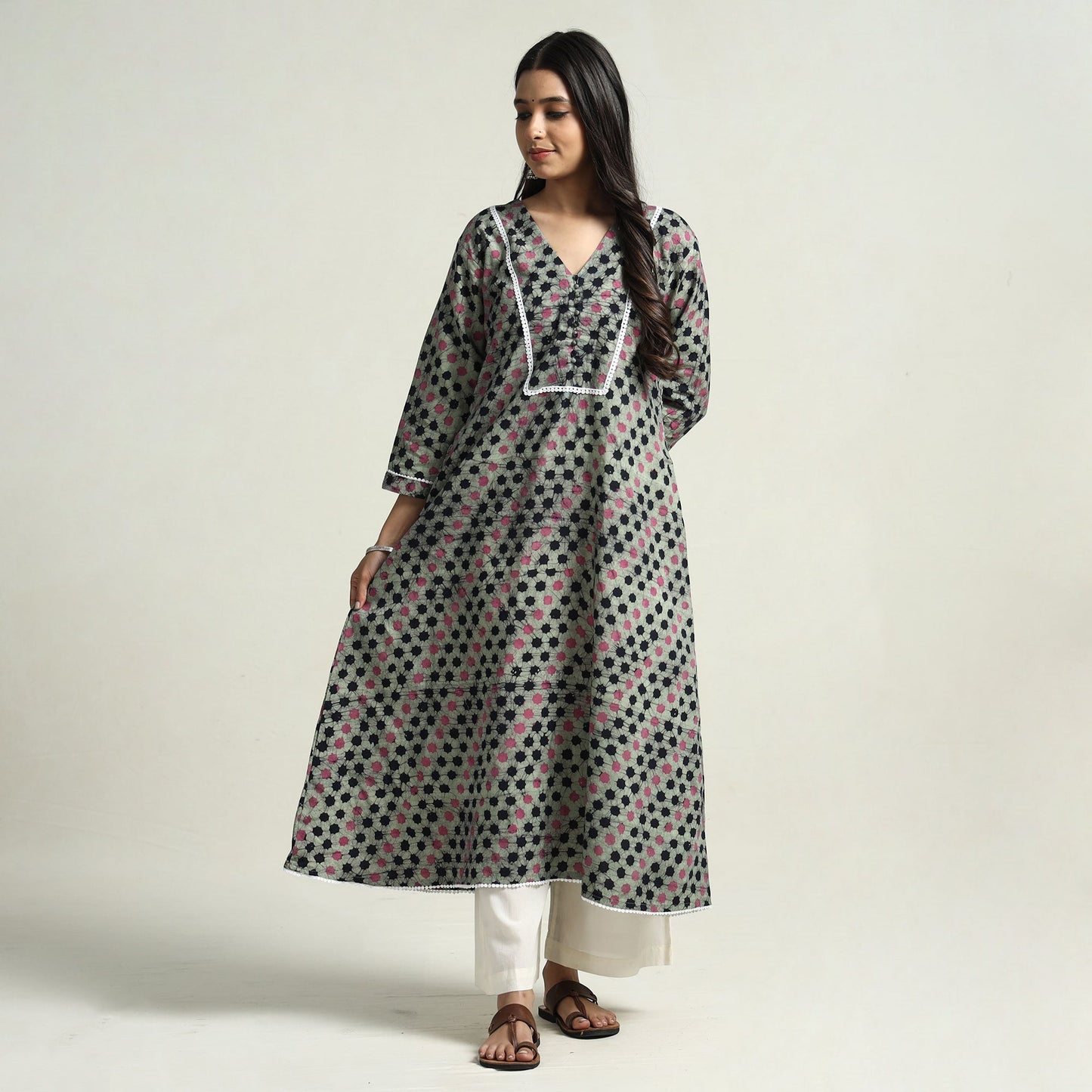 batik printed kurta