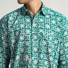 Buy Hand Batik Printed Cotton Men Full Sleeve Shirt 08 Online l iTokri.com