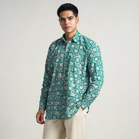 Buy Hand Batik Printed Cotton Men Full Sleeve Shirt 08 Online l iTokri.com