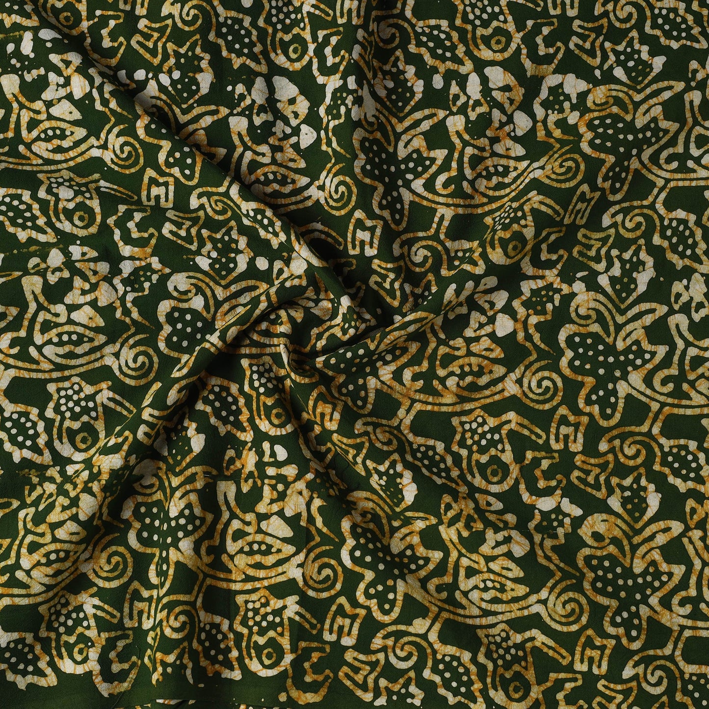 Green Hand Batik Printed Cotton Precut Fabric