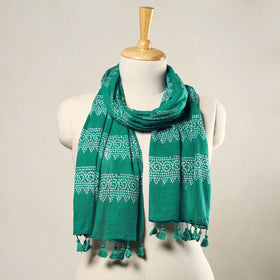 Buy Hand Batik Printed Mul Cotton Stole with Tassels 27 Online at iTokri.com