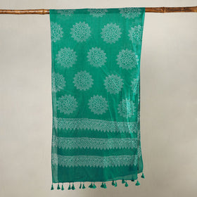 Buy Hand Batik Printed Mul Cotton Stole with Tassels 27 Online at iTokri.com