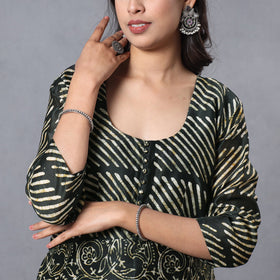 Batik Kurta with Palazzo & Dupatta Set