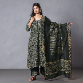 Batik Kurta with Palazzo & Dupatta Set