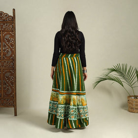 Buy Hand Batik Print Running Stitch Cotton Long Skirt