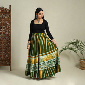 Buy Hand Batik Print Running Stitch Cotton Long Skirt
