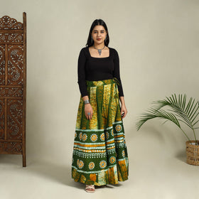 Buy Hand Batik Print Running Stitch Cotton Long Skirt