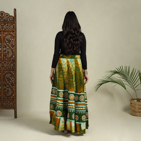 Buy Hand Batik Print Running Stitch Cotton Long Skirt