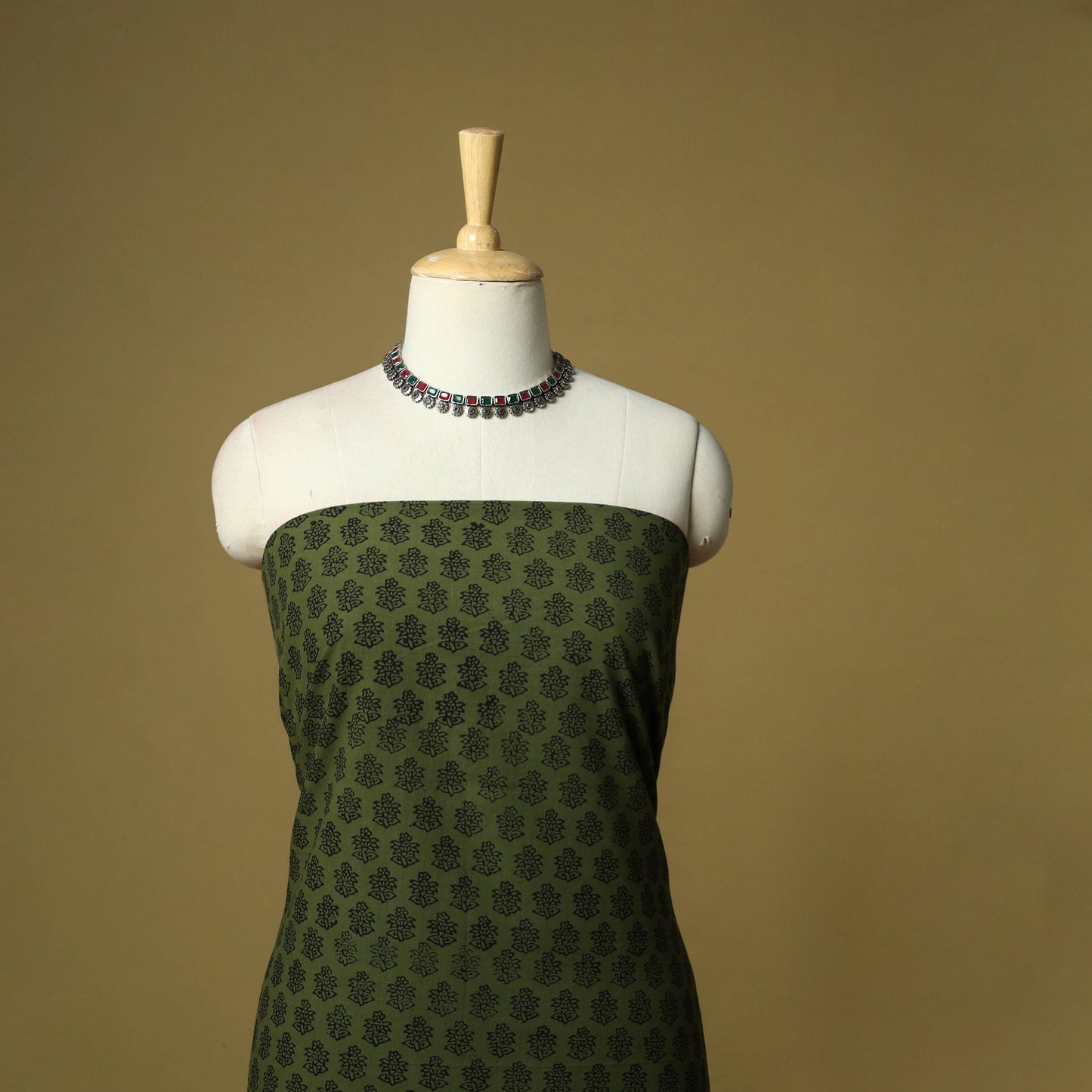 Hand block bagh print cotton 3pc unstitched dress material