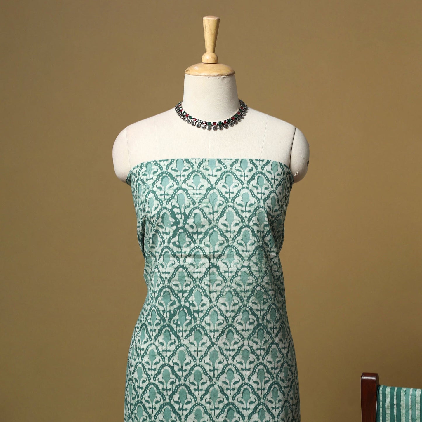 Hand batik cotton 2pc unstitched dress material 01