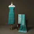 Hand batik cotton 3pc unstitched dress material 16
