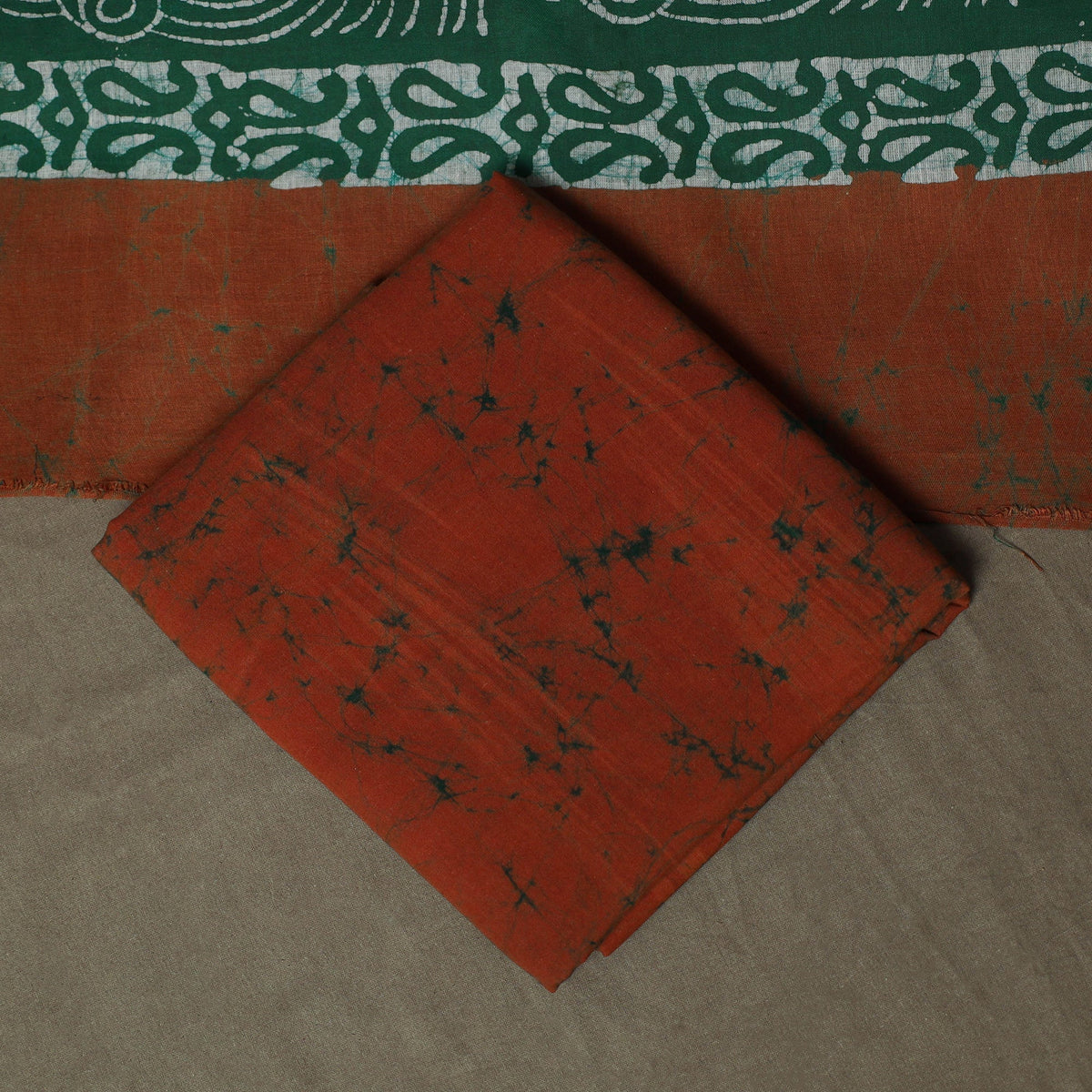 Hand batik cotton 3pc unstitched dress material 24