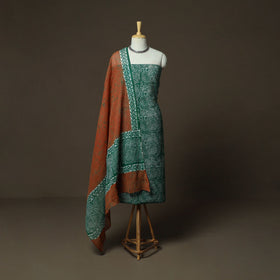 Hand batik cotton 3pc unstitched dress material 24