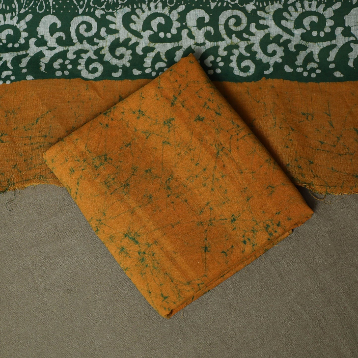 Hand batik cotton 3pc unstitched dress material 25