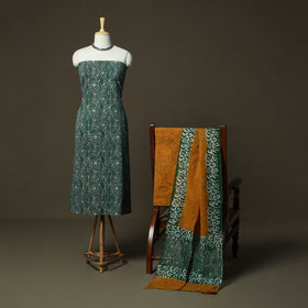 Hand batik cotton 3pc unstitched dress material 25