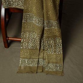 Hand block batik print cotton 3pc unstitched dress material