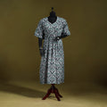 Hand batik cotton long kaftan 11 - handcrafted